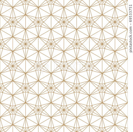 Seamless arabic geometric ornament in black and 69533751