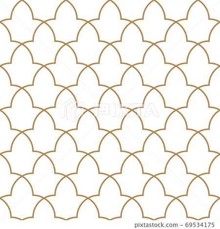 Seamless arabic geometric ornament in brown 69534175