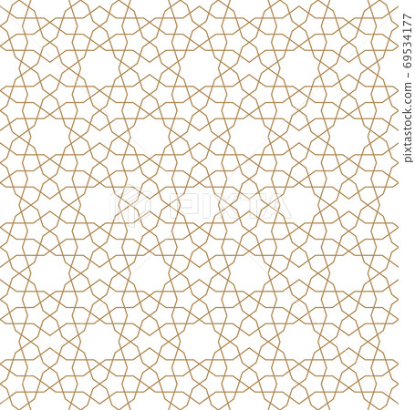 Seamless geometric ornament in brown color.Average 69534177
