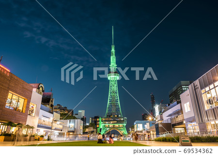 Aichi Prefecture Nagoya TV Tower Hisaya Odori Park Night view Aichi Prefecture Nagoya TV Tower Hisaya Odori Park Night view 69534362