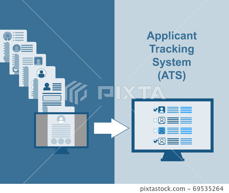 Resumes Transform With ATS (Applicant Tracking... - Stock Illustration ...