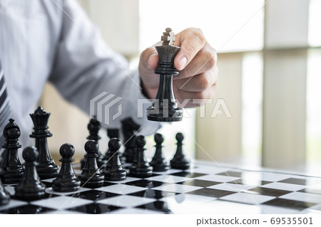 Black and White chess with player, Hands of Black and White chess with player, Hands of 69535501