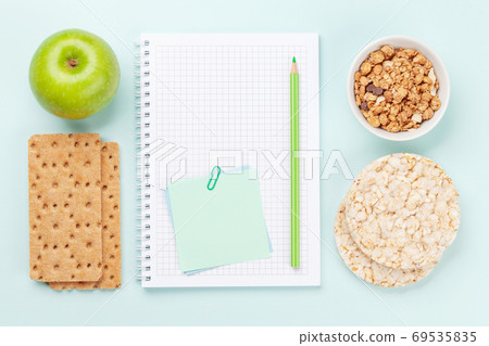 Healthy food and weigh loss concept Healthy food and weigh loss concept 69535835