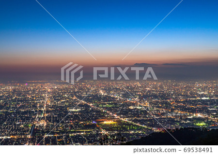 《Osaka Prefecture》 Night view and panoramic view of central Osaka 69538491