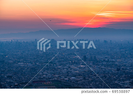 《Osaka Prefecture》 Night view and panoramic view of central Osaka 《Osaka Prefecture》 Night view and panoramic view of central Osaka 69538897