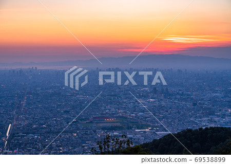 《Osaka Prefecture》 Night view and panoramic view of central Osaka 《Osaka Prefecture》 Night view and panoramic view of central Osaka 69538899