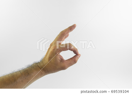 signal hand isolated on white background signal hand isolated on white background 69539104