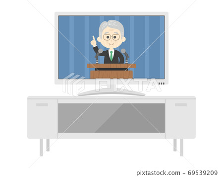 TV and TV stand illustration 69539209