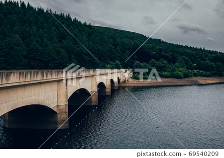 Ladybower Reservoir in Peak District National Park 69540209