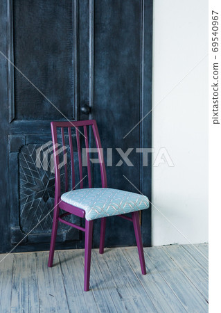 Vintage repainted and renovated wooden chair over 69540967