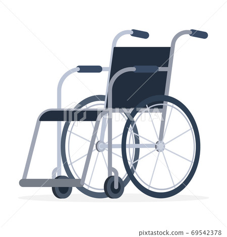Flat vector of a wheelchair for disabled no people Flat vector of a wheelchair for disabled no people 69542378