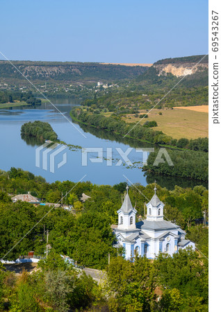 View to Dniester river from the top hill of Socola village, Moldova View to Dniester river from the top hill of Socola village, Moldova 69543267