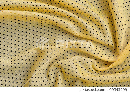 Yellow sport jersey clothing fabric texture and background with Yellow sport jersey clothing fabric texture and background with 69543999