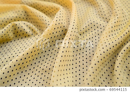 Yellow sport jersey clothing fabric texture and background with 69544115