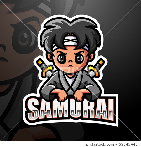 Samurai mascot esport logo design	 69545445