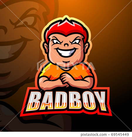 Bad boy mascot esport logo design	 69545449