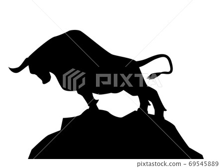 Cow silhouette Animal cow Ox year 1 Menacing cow 69545889