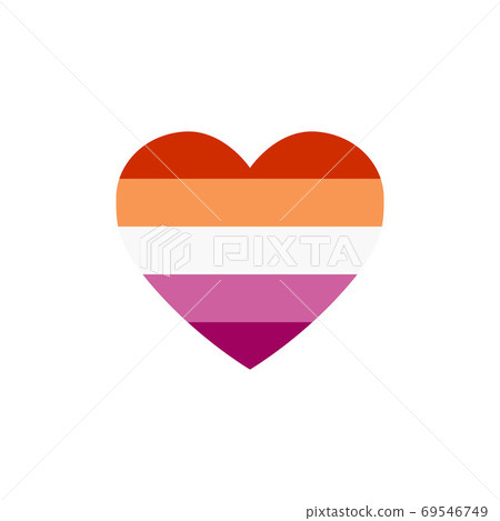 lesbian flag heart, LGBTQ community flag, vector 69546749