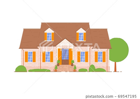 Summer cottage icon isolated on white background Summer cottage icon isolated on white background 69547195