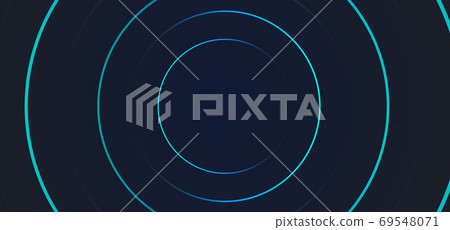 Abstract background circle wave ripple pattern design cyan color 69548071