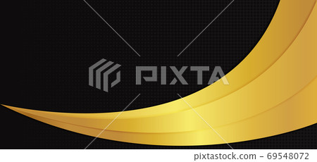 Luxury concept gold metallic overlap layer curve shape design 69548072