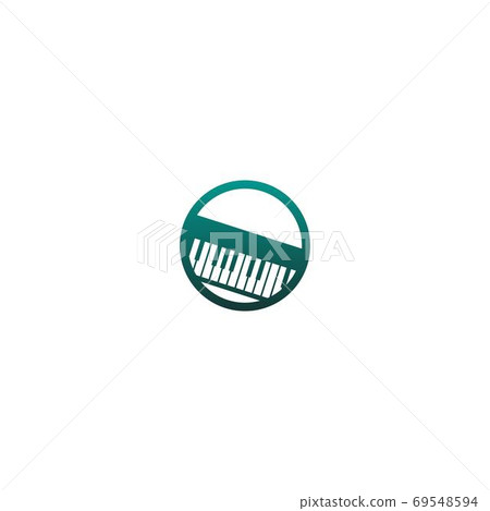 Keyboard icons with a music band theme 69548594