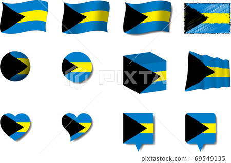 Bahamas flag set Bahamas flag set 69549135