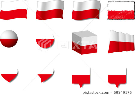 Polish flag set 69549176