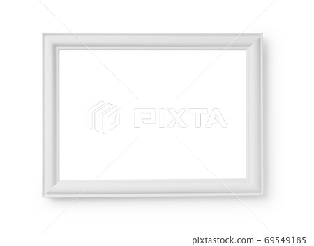 在白色背景上的木製框架 69549185