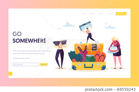 Business Character Packing Baggage for Vacation Business Character Packing Baggage for Vacation 69550243