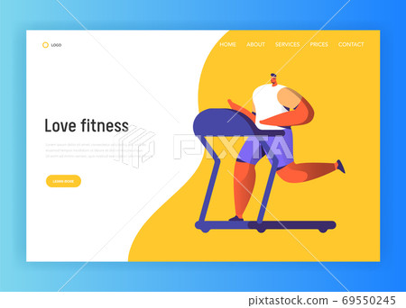 Running Fitness Character Design for Landing Page Running Fitness Character Design for Landing Page 69550245