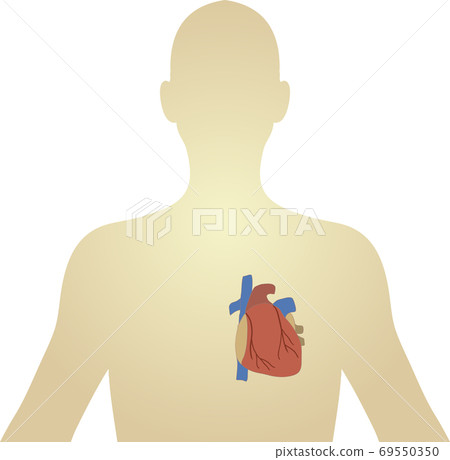 Illustration of a simple heart human figure Illustration of a simple heart human figure 69550350