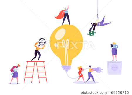 Creative idea brainstorming concept. Business Creative idea brainstorming concept. Business 69550710