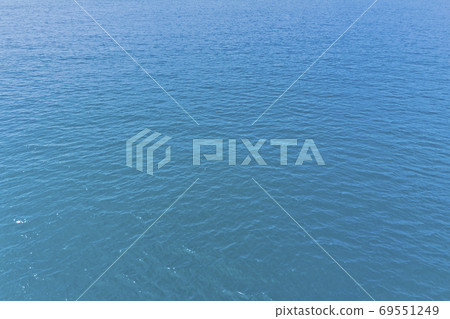 Blue Ocean Waves Background With Few Clouds Nn The Sky. California Coast. Blue Sky Color 69551249