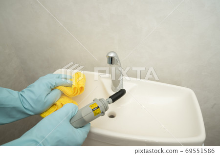 Toilet cleaning with steam cleaner Toilet cleaning with steam cleaner 69551586