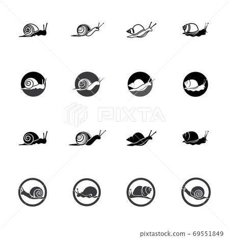 snail animal logo and symbol 69551849