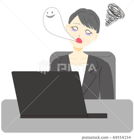 PC女中班族筋疲力盡 PC女中班族筋疲力盡 69554154