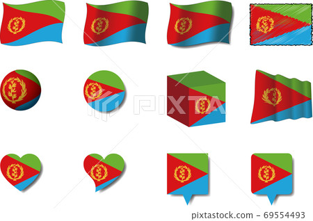 Eritrea flag set Eritrea flag set 69554493