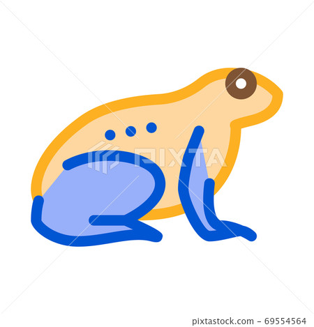 tropical frog icon vector outline symbol illustration 69554564