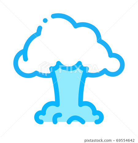 explosion cloud icon vector outline symbol illustration explosion cloud icon vector outline symbol illustration 69554642
