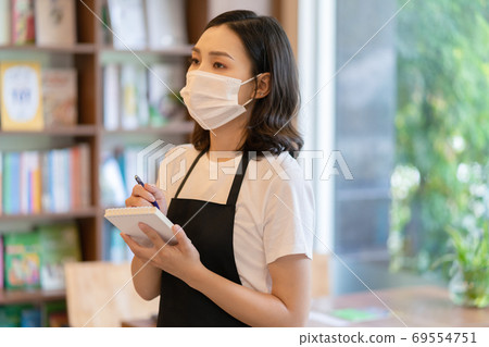 clerk, pandemic, new normal clerk, pandemic, new normal 69554751