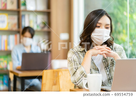 People working after pandemic, new normal People working after pandemic, new normal 69554759