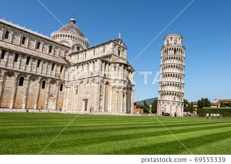 Leaning Tower and Pisa Cathedral - Tuscany Italy 69555339