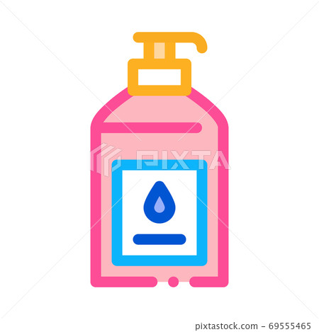 liquid soap bottle icon vector outline... - Stock Illustration ...