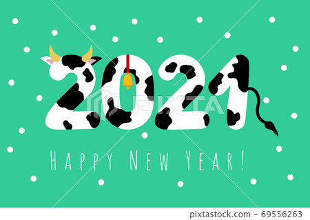 Happy New Year 2021 Background Cow - estamosaguantados