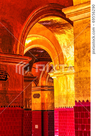 Mahamuni Pagoda in Mandalay, Myanmar former Burma. Mahamuni Pagoda in Mandalay, Myanmar former Burma. 69556290