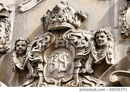 detail on the Round Tower, 17th-century tower located in central 69556773