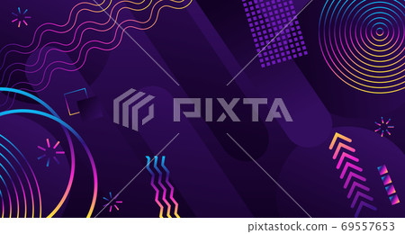 Abstract geometric ultraviolet background. Modern futuristic style. 69557653