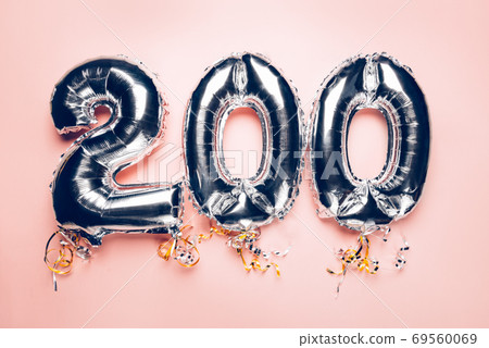 200 Silver Balloon Bunting 69560069