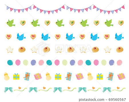Birthday decorative ruled illustration 69560567
